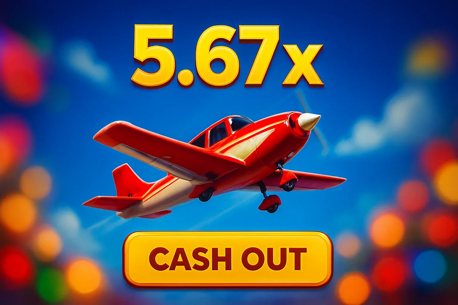 Small plane soaring upward with 5.67x multiplier in Philippine casino sky